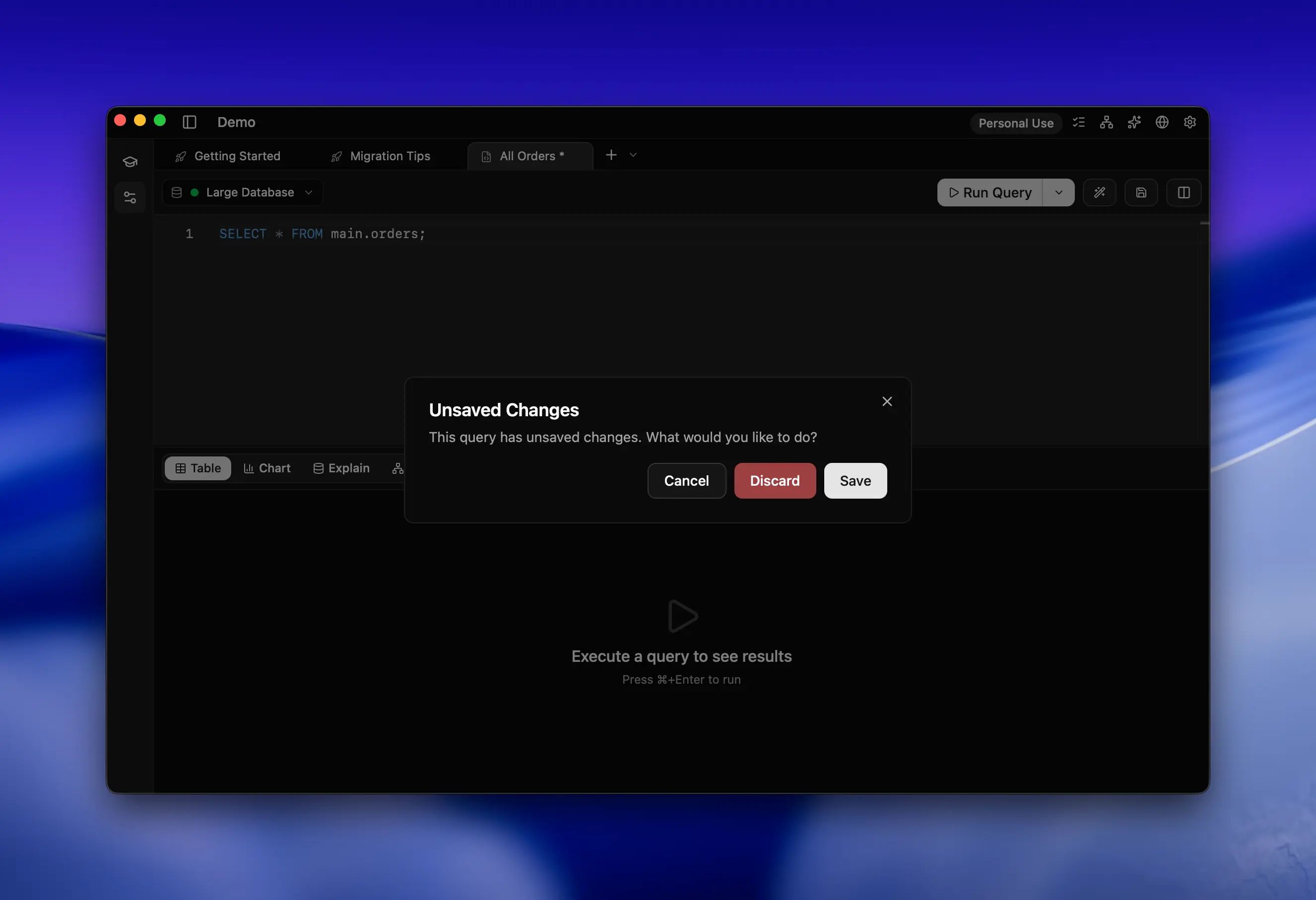 Unsaved Changes Warnings
