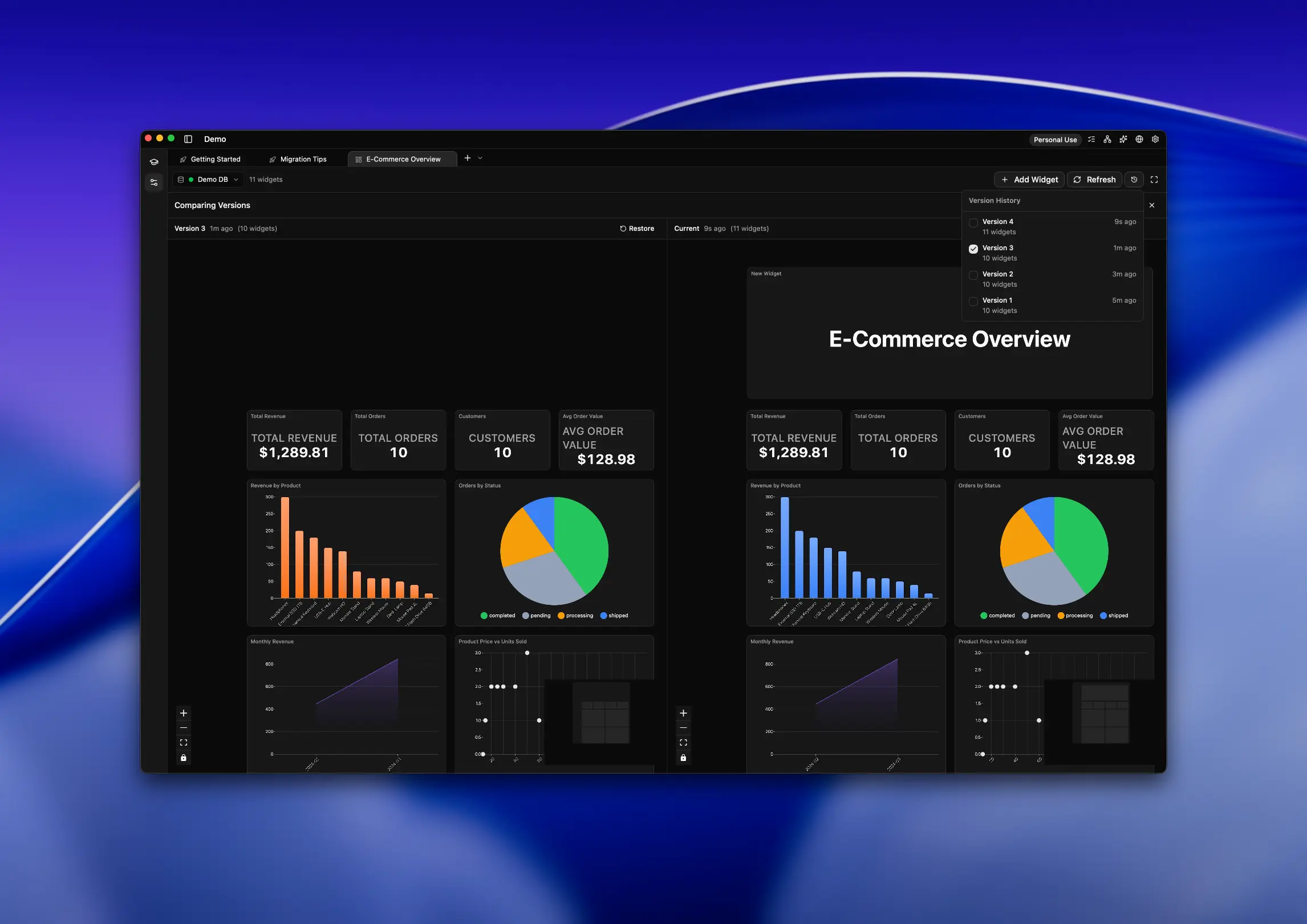 Dashboards